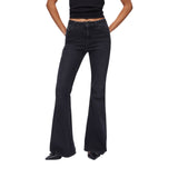 Jeans donna bootcut a vita alta