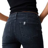 Jeans donna bootcut a vita alta