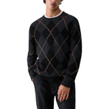 Maglia uomo a rombi in misto lana