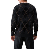 Maglia uomo a rombi in misto lana