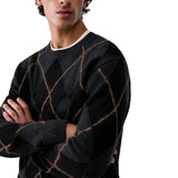 Maglia uomo a rombi in misto lana