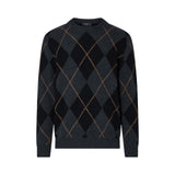 Maglia uomo a rombi in misto lana