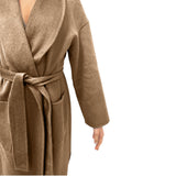 Cappotto donna tessuto navetta con cintura