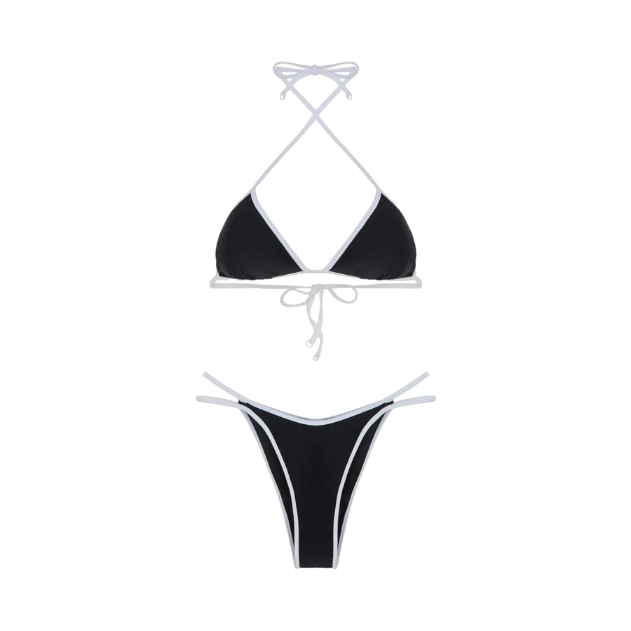 Bikini triangolo e slip americano fisso scribble donna