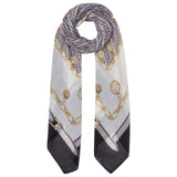 Foulard donna grande con stampa charms