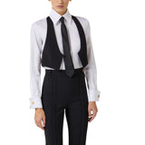 Camicia donna in cotone con cravatta e gilet