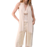 Top donna con sciarpa