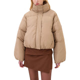 Piumino donna corto oversize