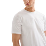 T-shirt Uomo Profili a Contrasto Bianca QB24