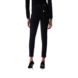 Jeans donna skinny con bottoni decorativi