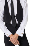 Camicia donna in cotone con cravatta e gilet