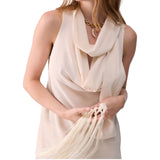 Top donna con sciarpa