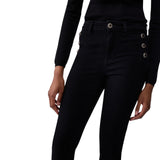 Jeans donna skinny con bottoni decorativi