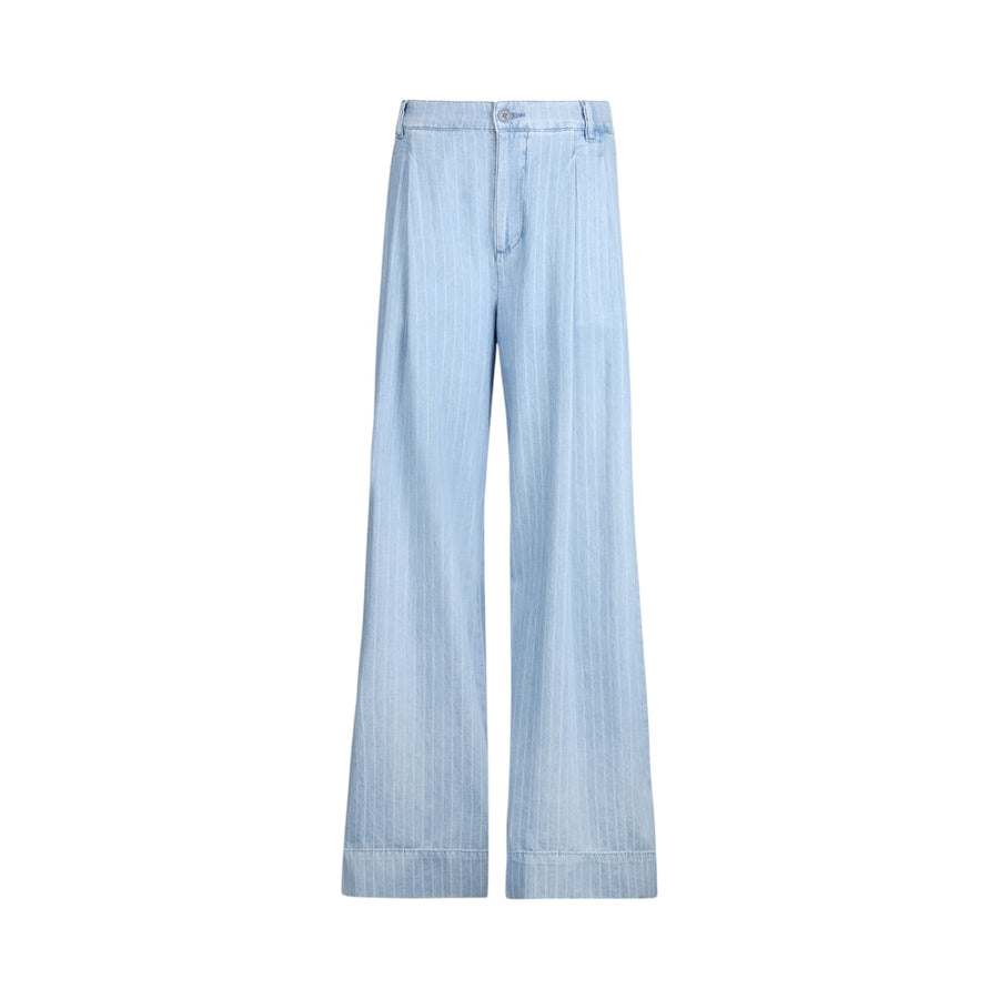 Pantaloni donna in denim gessato