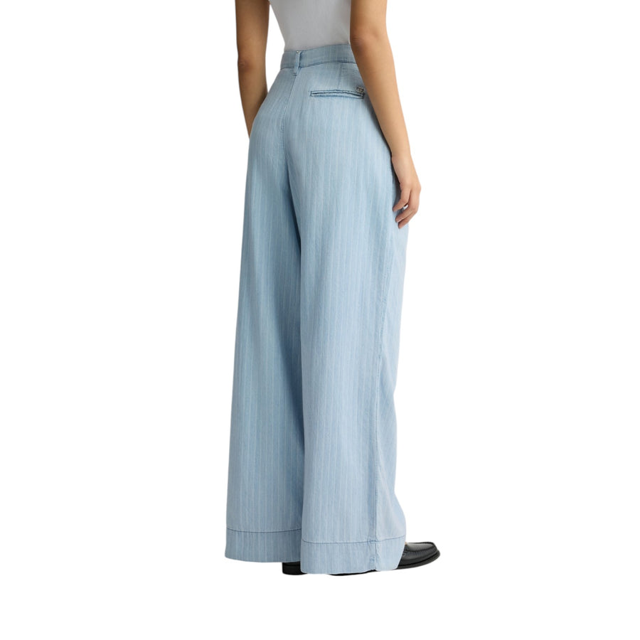 Pantaloni donna in denim gessato