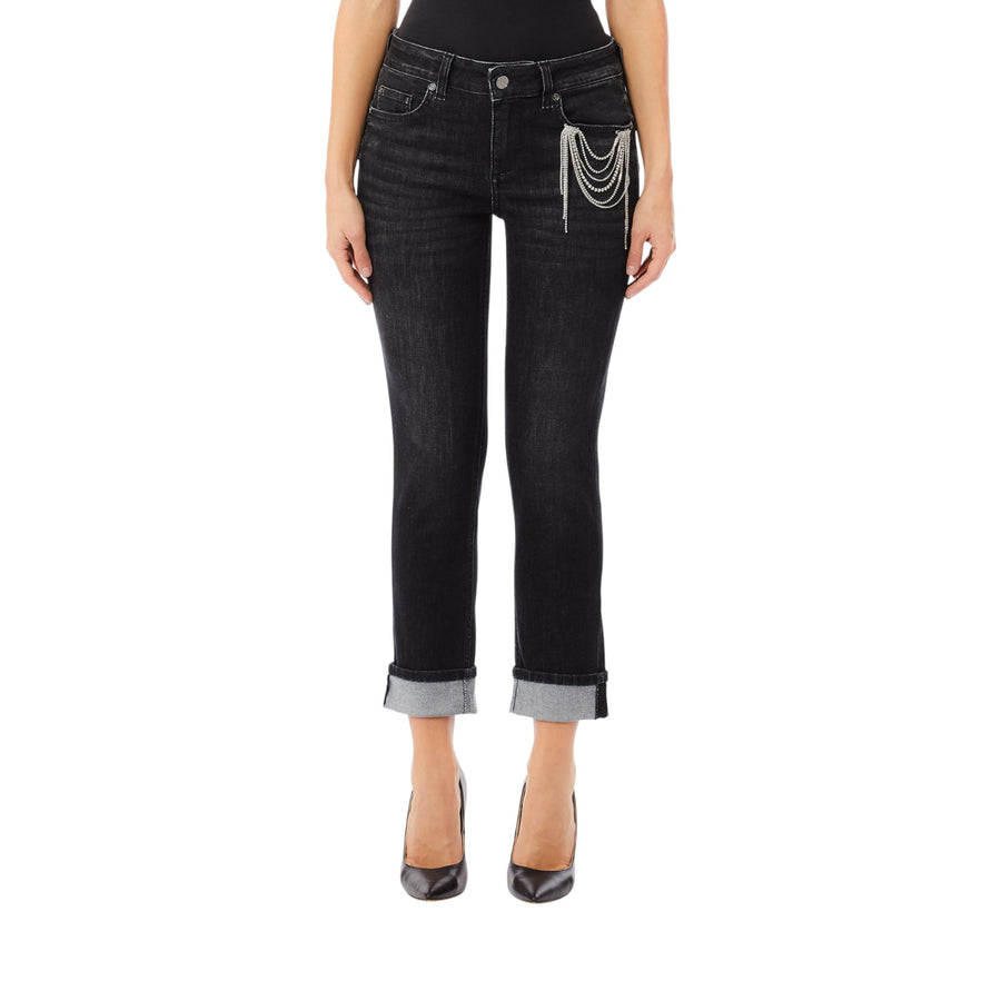 Jeans donna skinny con charm