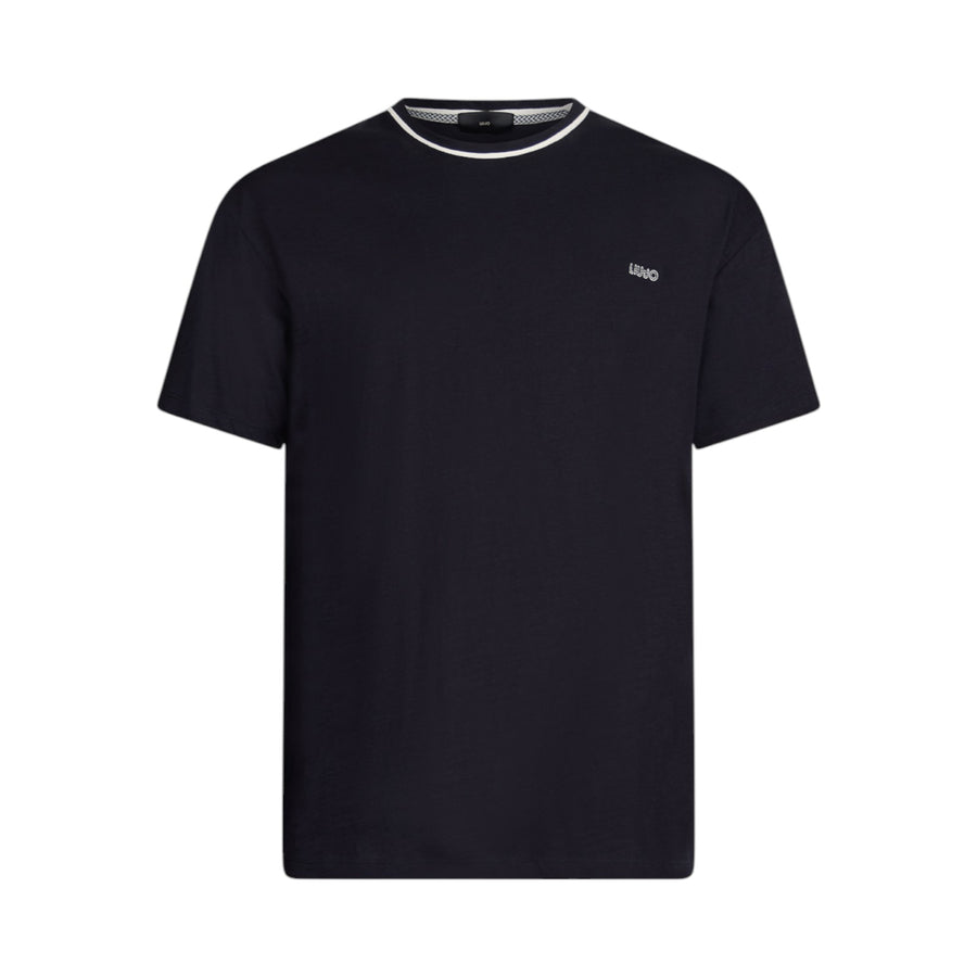 T-shirt blu in cotone