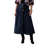 Gonna donna lunga in denim