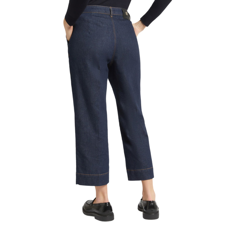 Jeans donna cropped in cotone sostenibile
