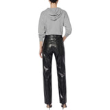 Jeans donna loose effetto laminato