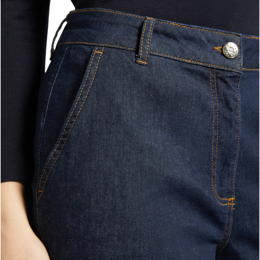 Jeans donna cropped in cotone sostenibile