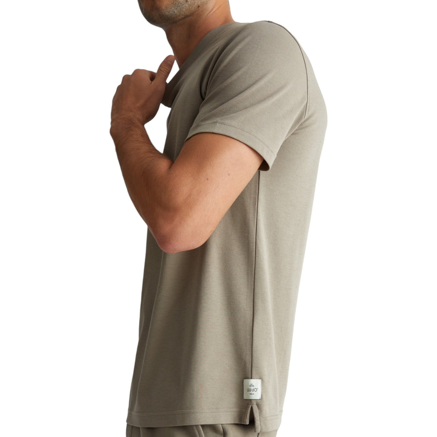 T-shirt uomo marrone regular fit