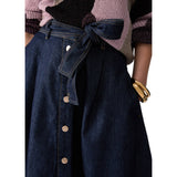 Gonna donna lunga in denim