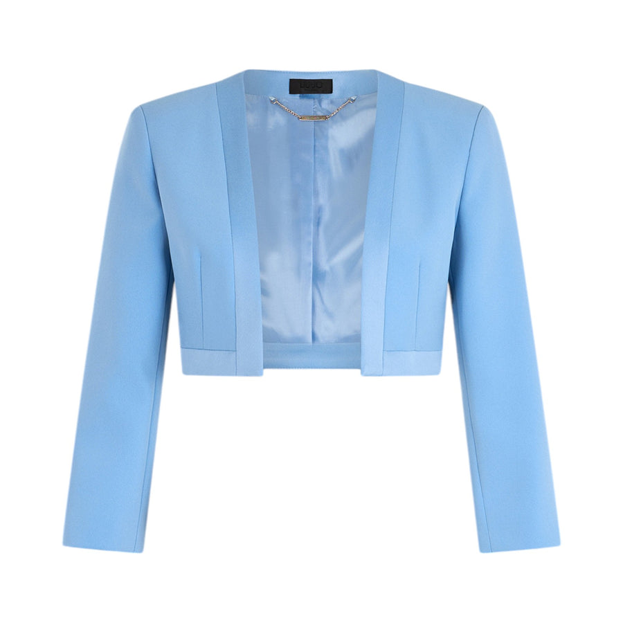 Giacca donna cropped in envers satin