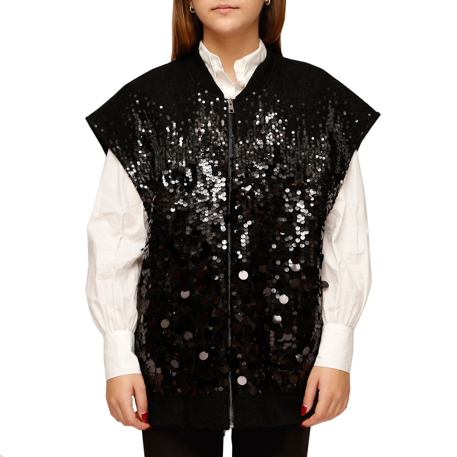 Gilet donna con paillettes