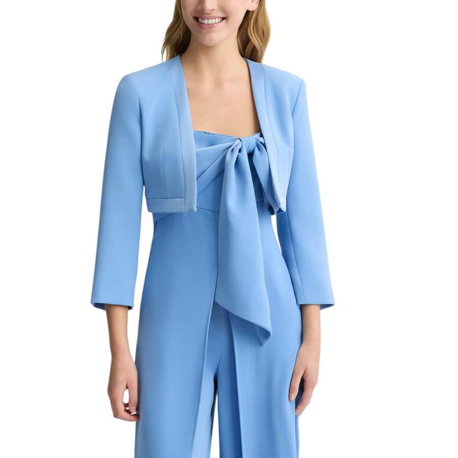 Giacca donna cropped in envers satin