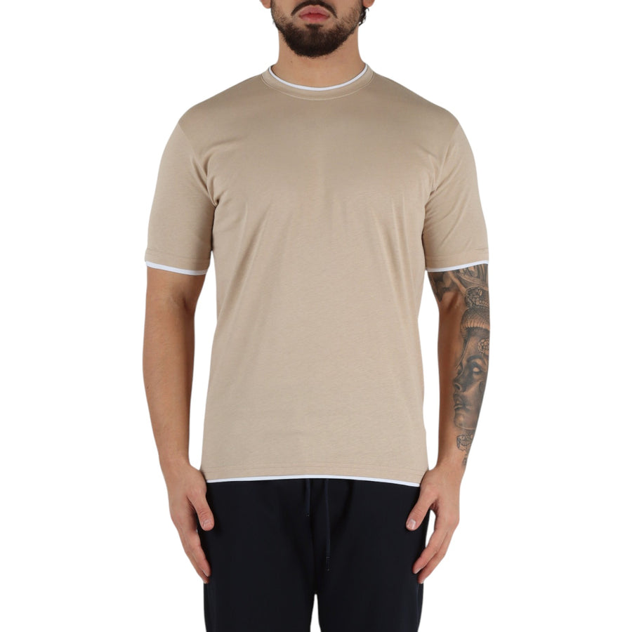 T-shirt Uomo Profili a Contrasto QB24