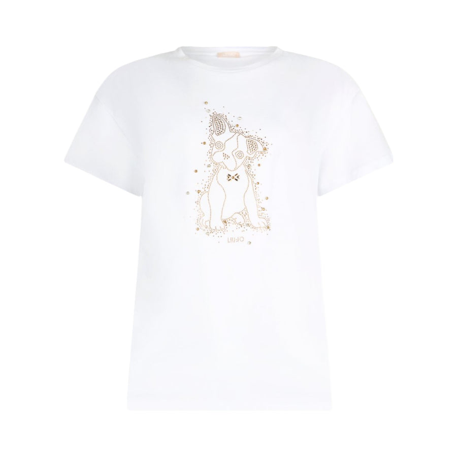 T-shirt donna con strass