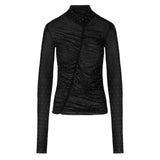 T-shirt donna in tulle full-strass