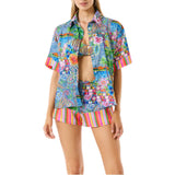 Camicia donna manica denim mexican