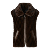 Gilet Donna effetto pelliccia con zip