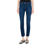 Jeans donna skinny con risvolto