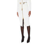 Gonna donna in maglia con zip