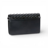 Pochette a tracolla piccola Love Bag Click Soft Horizontal Mini in pelle con borchie