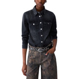 Camicia donna in denim slim fit