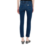 Jeans donna skinny con risvolto