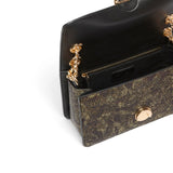 Borsa donna a tracolla Mini Love Bag One Light con stampa camouflage full strass