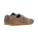 Sneakers donna in suede con frange
