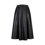 Gonna donna in tessuto spalmato