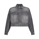 Giacca donna in denim con strass