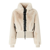 Bomber Donna in tessuto effetto pelliccia