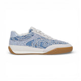 Sneakers donna in denim con pietre gioiello
