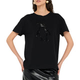 T-shirt donna con strass