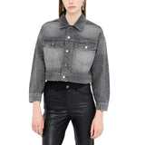 Giacca donna in denim con strass