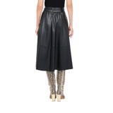 Gonna donna in tessuto spalmato