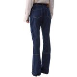 Jeans donna flare con tasche